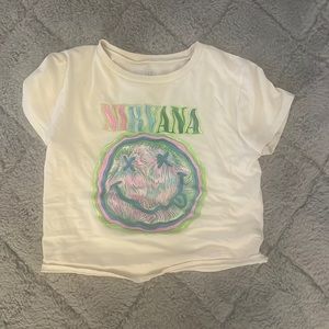 Nirvana never worn cute cropped top Urban outfitters